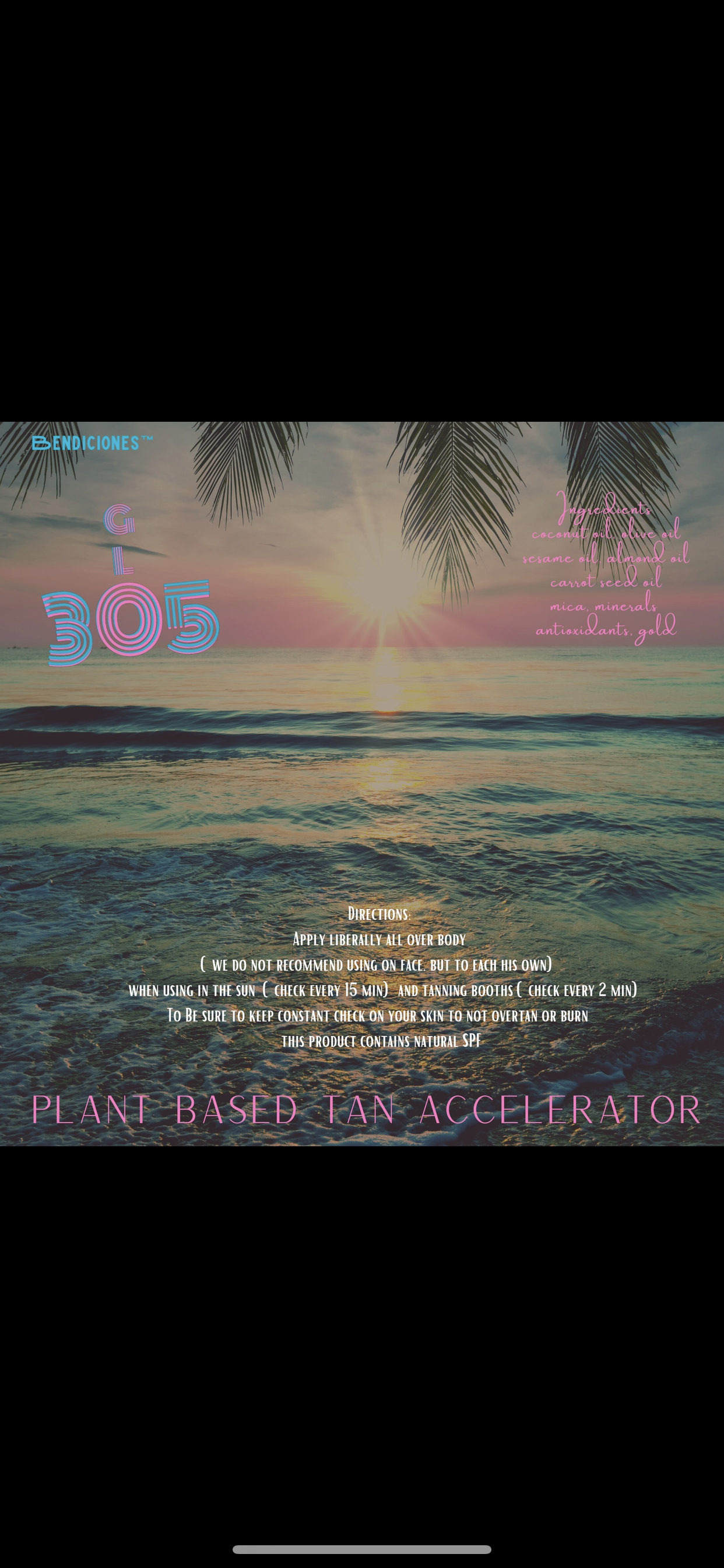305 GL0 Tanning Oil